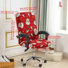 1 buah Sarung Kursi Kantor Motif Natal, Sarung Kursi Gaya Minimalis, Cocok Untuk Kantor, Ruang Belajar, Ruang Keluarga, Sarung Kursi Kantor Bermotif dengan Resleting - beraneka warna - View 12