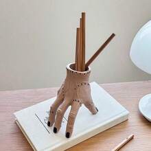 Hasbro Halloween Addams Family Severed Hand Wednesday Prank Prop Palm Severed Hand Ornament Pen Holder, Decorative Desktop Office Ornament, Perfect Gift For Halloween And Christmas - Multi-color - View 6