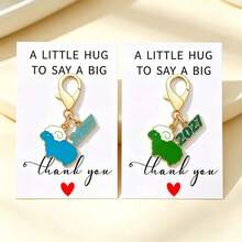 7pcs Colorful 2027 Sheep Keychain Pendant, Includes Hugging Thank You Card, Perfect As New Year Gift For Friends, Family, Decoration, Christmas, Anniversary, Party Favor - Multicolor - View 2