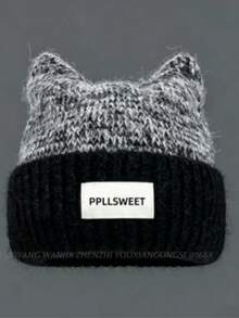 Topi Rajut Telinga Kucing Wanita, Gaya Baru Musim Dingin, Topi Wol yang Membuat Wajah Terlihat Lebih Ramping, Topi Pelindung Telinga Tahan Angin Hangat Musim Gugur/Musim Dingin - MultiWarna - View 6
