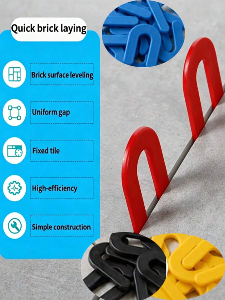 U-Shaped Tile Gasket, Horseshoe-Shaped Tile Leveling Gasket, Suitable For Ceramic Tiles, Glass, Marble, Stone And Wall-To-Floor Installations. It Is A Reusable Plastic Tile Joint Gasket For Filling Various Size Gaps - Multiple Sizes Available. - A-u Type - View 1