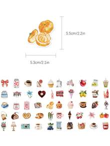 50pcs Aesthetic Inspiration Stickers For Phone Case, Keyboard, Tablet, Diary, Notebook, Laptop, Planner, Guitar, Helmet, Skateboard - Multicolor - View 8