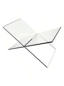 1 cái giá đỡ sách acrylic trong suốt hình chữ X, kệ trưng bày sách đọc cho album nhạc và sách, kệ sách trắng đen, giá trưng bày tại nhà cho thư viện, sách nấu ăn, album nhạc và nhiều loại sách, trang trí mặt bếp - Màu trong suốt - Xem 9