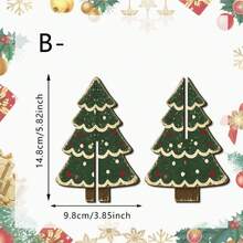 Wooden Christmas Tree Decor, 4 Styles To Choose From, Colorful Snowflake Christmas Tree Holiday Tabletop Atmosphere Decoration, Christmas Holiday Party Decor, Perfect For Window Sill, Fireplace Mantel, Living Room Coffee Table, Dining Room Table - A - View 11