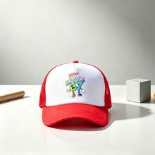 1PC Mesh Trucker Hat, SIX SEVEN Cartoon Number Character Print, Breathable Mesh Back, Adjustable Unisex Cap For Daily, Street, Outdoor & Travel - Multi-color - View 3