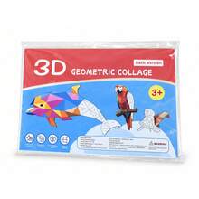 1pc Sticker Puzzle - Children's 3D Geometric Collage Sticker, Handmade DIY Intellectual Puzzle Sticker, Focus Early Education Educational Toy, Educational Activity Book, Suitable For Adults, Cultivate Creativity And Motor Skills, Includes Animals, Shapes, Colors - Birthday, Christmas, Halloween Gift Idea - Multicolor - View 13