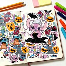 Lilo & Stitch Set Stiker Stitch 50pcs, Daya Rekat Sedang untuk Penyesuaian Mudah, Rekomendasi Hadiah Liburan Populer, Cocok untuk Tata Letak Perencana, Dekorasi DIY Berbagai Barang Kecil, Desain Dinamis yang Kaya, Dapat Digunakan untuk Ransel, Botol Minum, Tas Komputer, Perencana, Buat Barang Unik, Cocok untuk Penggunaan Pribadi dan Hadiah - MultiWarna - View 2