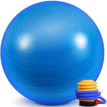 1set Gymnastics Ball, Training Ball, Fitness Ball With Pump, Deep Muscle Training, Balance Training, Using Fitness Ball Training, Including Prone Brace, Muscle Activation, Body Stability Training, Maximum Load Of 100 Kilograms - Multicolor - View 3