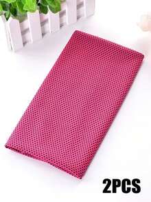 Macaron Style Minimalist Cooling Sports Towel, Portable Foldable, Quick Dry, With Hook-And-Loop Design, High Density Cooling, Breathable And Sweat-Absorbent, Suitable For Summer Gym, Beach Sports, Sports Cooling Towel - Multicolor - View 21