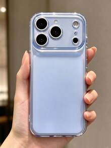 Minimalist Transparent Glossy Camera Protection Phone Case, Compatible With IPhone 18 Pro Max 17 ProMax 17Pro 17 Air 16 ProMax 15 14 13 Pro Max, Matte Transparent Back Cover - Transparent Blue - View 3