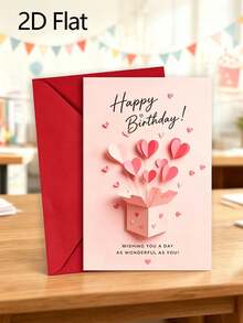 4pcs/2pcs 2D Heart-Shaped Balloon Design Greeting Cards, Suitable For Wedding, Proposal, Birthday Party, Theme Party, Bachelor Party, Housewarming Party, Vintage Party, Bridal Shower And More Occasions - One Size Fits All - View 5