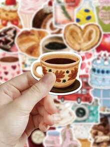 50pcs Aesthetic Inspiration Stickers For Phone Case, Keyboard, Tablet, Diary, Notebook, Laptop, Planner, Guitar, Helmet, Skateboard - Multicolor - View 5