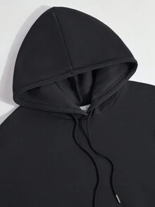 Autumn/Winter Women's Planet Graphic Text Sweatshirt Y2K Style - Black - View 4