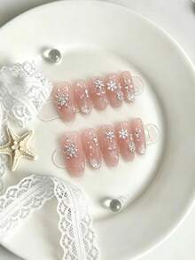 1box/2box Fall Autumn Nails New Pearl Snowflake Nail Art Glitter Lightweight Transparent With Fine Shimmer Pearl Texture Snowflake Design Rich Layers Exquisite Versatile Nail Decoration - Multicolor - View 2