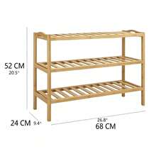 Bamboo Storage Rack, 4-Tier/3-Tier Freestanding Shelving Unit, Multifunctional Plant Stand Display Organizer,Bathroom Shelf, For Bathroom Living Room Kitchen Hallway, Easy To InStall,Space Saving Home Storage Shelf, 3 Sizes Optional - View 14