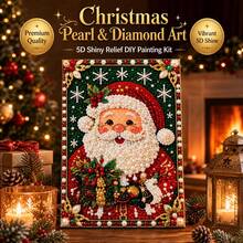 DIY Christmas Pearl Diamond Painting Kit, Pearl Handmade Craft Set, Colorful Pearl Beads Holiday Wall Decor, Christmas Home Decor Handmade, Suitable For Adults - A - View 4