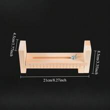 1pc Wooden Handmade Macrame Braiding Loom, DIY Bracelet Weaving Tool - Brown - View 2