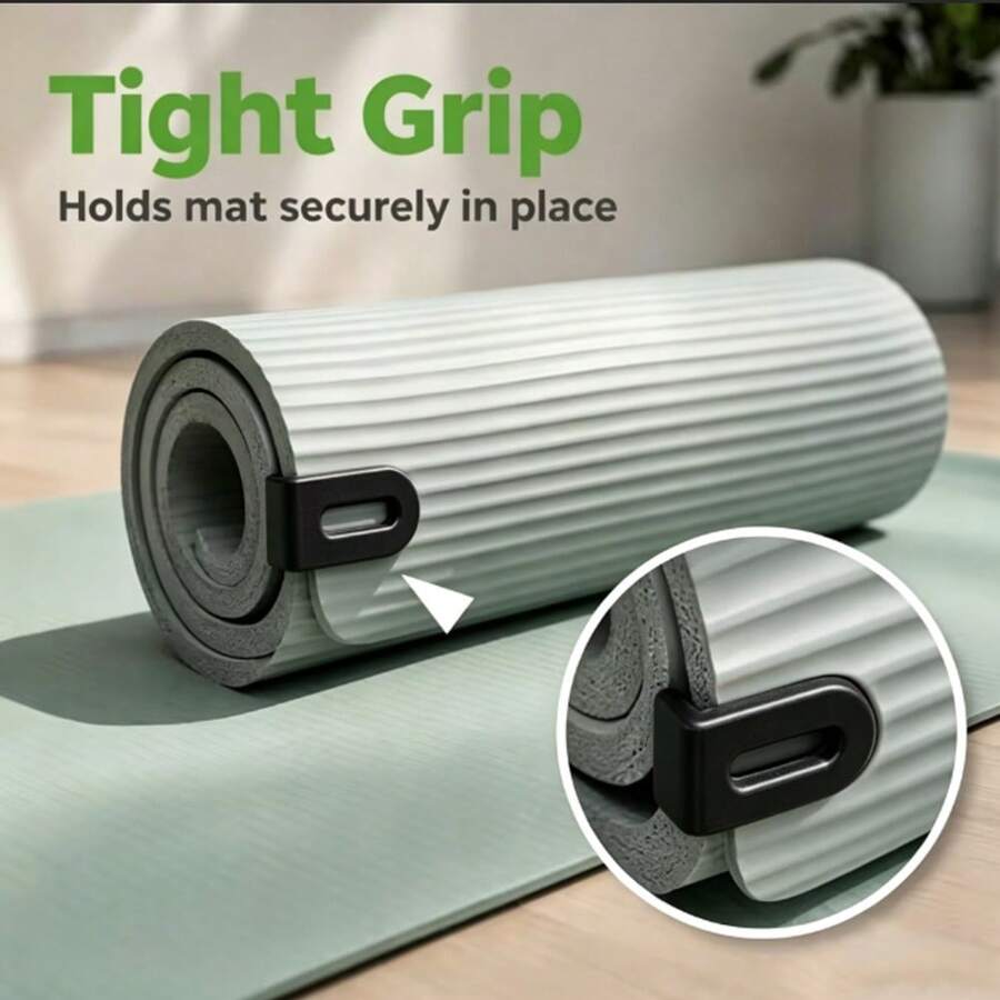 2pcs 3D Printing Yoga Mat Storage Clips Yoga Mat Fixing Buckles No Binding Needed To Prevent Yoga Mat From Loosening And Unfolding Gym Fitness Accessory - Multicolor - View 1