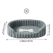 1pc Pet Bed For Cats And Dogs, Winter Warmth And Insulation, Suitable For Small, Medium And Large Pets, Plush Material With High-Density Sponge, Fast Rebound, Semi-Enclosed Bottom, Anti-Slip And Moisture-Proof, Puppy House, Kitten House - Multicolor - View 16