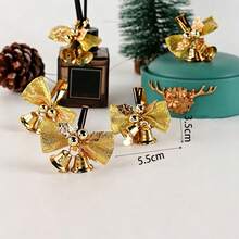 12pcs/Pack Christmas Party Gift Decoration Accessories Bows & Bells - View 2