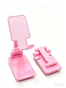 1pc Foldable Phone Stand, Compatible With All Smartphones, Ideal Office Accessory, Compatible With Iphone And Android Phones, Perfect Gift For Birthday, Family, Friends - Multicolor - View 4