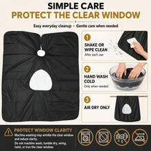 Hairdressing Cape With Transparent Phone Viewing Window, Salon Haircutting Apron - Multicolor - View 7