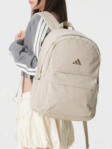 Adidas Solid Corduroy Backpack Regular Unisex Light Khaki Brown - Light Khaki Brown - View 1