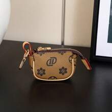 Vintage Mini Dumpling Bag With Keychain, Cute Small Earphone Pouch, Daily Bag Charm For Women - Multicolor - View 11
