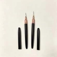 Retractable Nail Brush With 2 Empty Liner Pen Tubes DIY Manicure Art Accessory - Multicolor - View 6