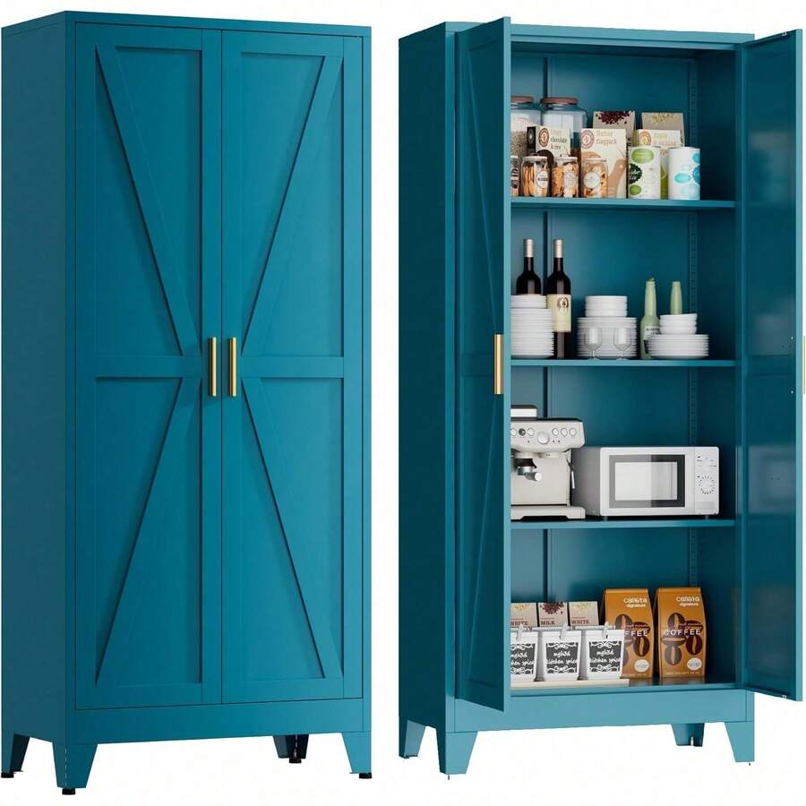 Storage Cabinets - Blue - View 1