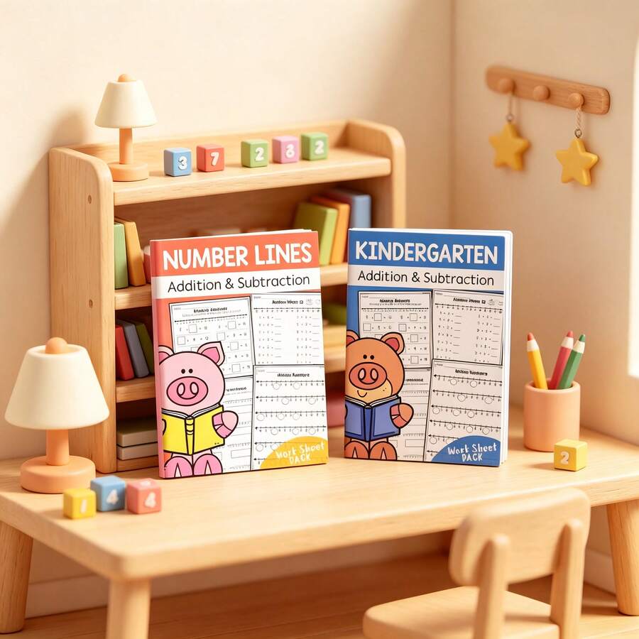 1本幼兒園數學練習本,加法與減法活動工作表,十格數學練習書,學前早期學習教育練習本,居家學習教材,男孩理想禮物(隨機顏色) - 彩色 - 查看 1