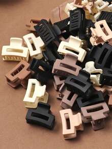20pcs/15pcs/5pcs Matte Mini Square Hair Clips, Multifunctional Women's Hair Accessories, Beach Hair Accessories, Halloween Hair Clips - Multicolor - View 11