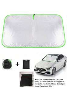 1pc Car Front Windshield Sun Shade, 1 Sun Shade + 1 Storage Bag, Car Sun Visor Front Windshield, Car Privacy Curtain, Anti-Freeze, Convenient Storage Design, Full Edge Seamless Fit, Equipped With High-Density Blackout Fabric With Reflective Coating, Protects Car Interior, Prevents UV Rays, Universal Fit For Sedans, SUVs And Trucks, Durable Car Interior Protection Accessory, Holiday Gift, New Year Gift, Christmas Gift - Car Sunshade - View 11