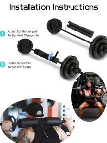 1pc Foam Barbell Shoulder Pad For Women Squatting Weightlifting Neck Pad Shoulder & Neck Protector For Men Fitness Thickened Hip Thrust Bar Guard Halloween - Multicolor - View 5