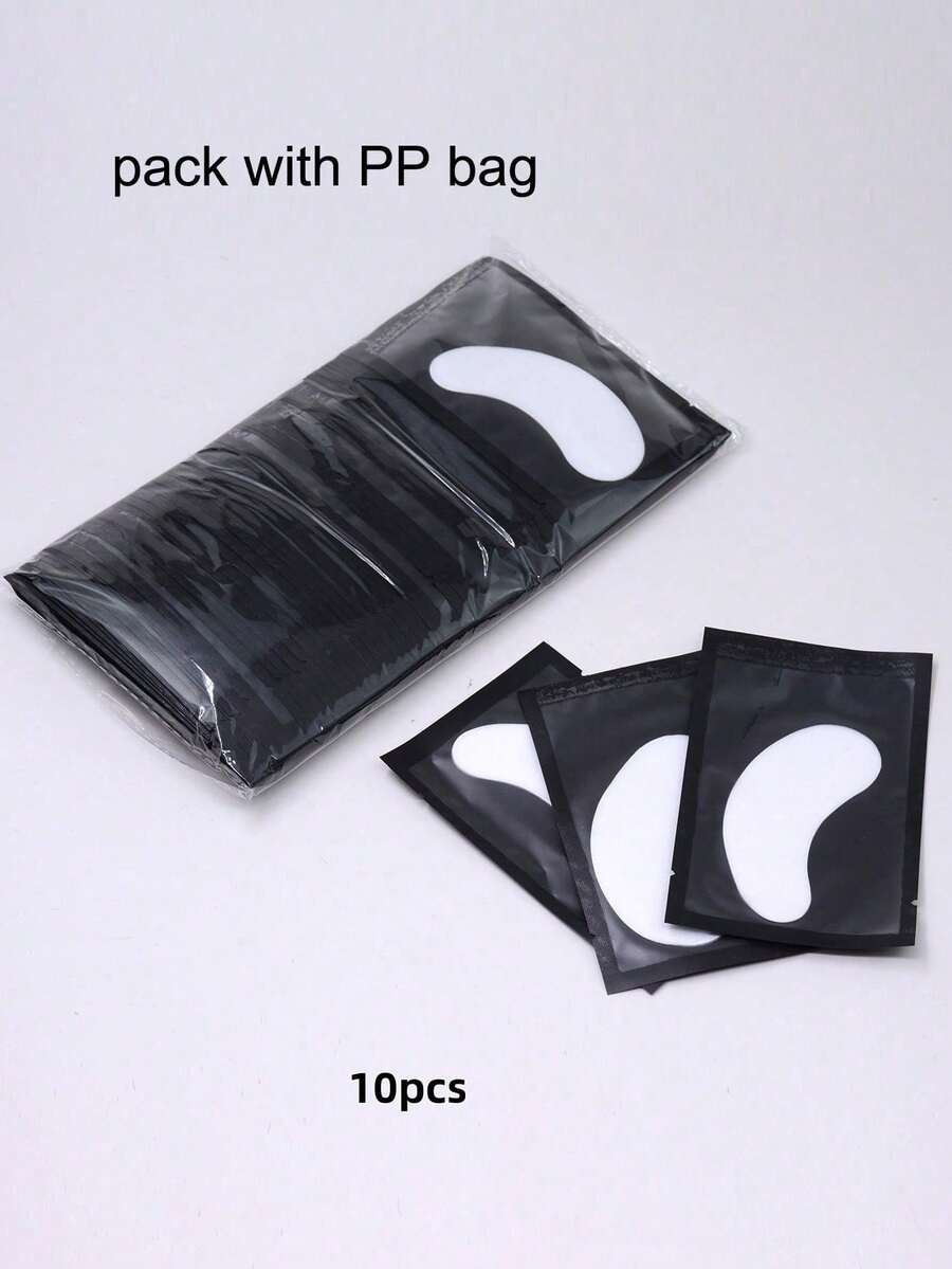 25 Pairs Eyelash Extension Gel Pads, Professional Eye Area Pads, Suitable For Eyelash Extension Stickers And Eyelid Pads, Makeup Tool - Black - View 1