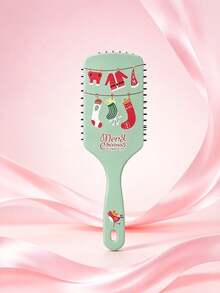 Christmas Massage Comb, Santa Claus Reindeer Christmas Tree Snowman Hair Comb, Oval Cushioned Comb, Christmas Comb - Multicolor - View 9
