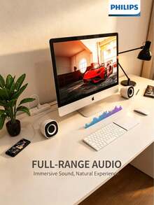 PHILIPS SPA2201 Wired Computer Speakers Desktop Mini Soundbar For PC/Laptop/Home/TV/Gaming Console With Bass - View 3