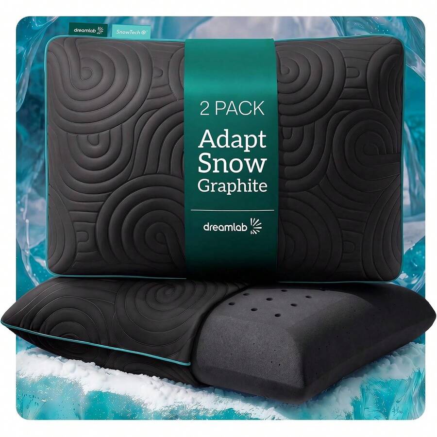 Dreamlab Almohada Graphite Pillow| Almohada de Memory Foam con Carbón| Hipoalergénica, Antibacterial, Soporte, Certificaciones| Firmeza: Firme Medio| Tamaño Estándar (60 cm x 40 cm x 10 cm) - Camel - Ver 1