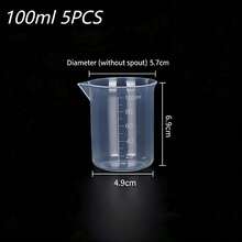 100/200/500/1000ml Measuring Cup, Thickened PP Measuring Cup, Graduated Plastic Beaker, Multi-Functional Liquid Measuring Cup, Suitable For Kitchen And Laboratory - Multicolor - View 11
