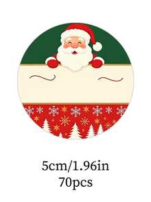 Label Hadiah Natal dengan Nama Kustom, Label Gantung Bulat Santa Claus yang Dipersonalisasi dengan Tali, Label Hadiah dengan Teks Kustom, Dekorasi Pohon Natal, Dekorasi Kemasan Hadiah Liburan - MultiWarna - View 8