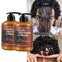 WATR BE LOTUS 9.47oz Men's Curl Styling Cream - Infused With Moroccan Argan Oil, Long-Lasting Frizz Control, Creates Bouncy Curls, Long-Lasting Hydration, Long-Lasting Hold, Suitable For Wavy And Curly Hair - Curling Cream - View 3