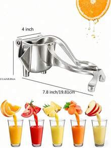 Heavy Duty Manual Juicer, High Quality Handheld Citrus Juicer, Lemon Juicer, Lime Juicer, Manual Citrus Juicer, Premium Metal Lemon Juicer, Manual Lemon Juicer, Fruit Juicer For Lemon, Orange, Apple, Cucumber, Watermelon, Kitchen Tool - Multicolor - View 13