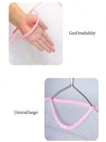 1pc Polyester Pillow Drying Net, Foldable Pillow Drying Rack, Laundry Drying Net Bag For Toys, Home Balcony Clothes Drying Rack(No Hanger) - Multicolor - View 5