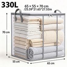 Foldable Storage Box With Handle, Zipper Storage Box, Suitable For Bedding, Clothes, Blankets, Family Bedroom, Dormitory Space, Can Also Be Used As Laundry Basket Storage Box, Bedroom Decoration, Back To School Storage Box - Multicolor - View 12