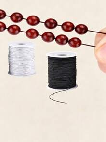 1/2/3pcs Elastic Cord, 1mm 164ft Bracelet String, Used For Jewelry Making, Necklaces And Beading, Non-Elastic - Multi-color - View 8