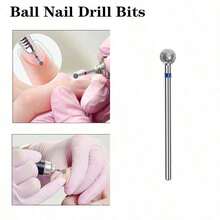 Professional Cuticle Remover 5.0mm Nail Drill Bit, Suitable For Foot Care And Manicure, 1pc, Blue Round Storage Box, Multiple Colors Available - Multicolor - View 2