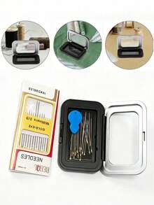 Multi-Function Magnetic Sewing Needle Box,Durable Steel Storage Case With Strong Magnetic Adsorption For Needles And Buttons,Portable Embroidery Patchwork Craft Storage Box,Best Gift For Handicraft Enthusiasts, Mothers, And Tailors - Multicolor - View 8