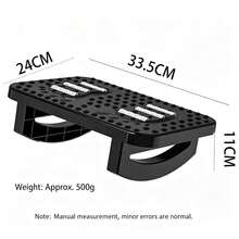 Office Desk Footrest With Rolling Massage Function, Ergonomic Under-Desk Foot Stool, Portable Computer Desk Footrest - Relieves Stress, Ergonomic Design, Alleviates Leg, Knee And Back Pain, Non-Slip Footrest With Massage Function - Black - View 7