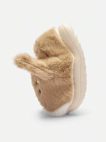 Balabala Boys Girls Cute Warm Winter House Slippers Soft Indoor Footwear - Light Khaki - View 6