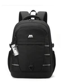 Men's Large Capacity Multi-Compartment Backpack With Reflective Strip Design, Durable And Lightweight, Suitable For Middle School, High School And College Students, Can Fit Laptop, For School, Commute, Short Trips, Travel, Outdoor Hiking, Daily Storage Bag, Gift For Boys And Boyfriends - Multicolor - View 7